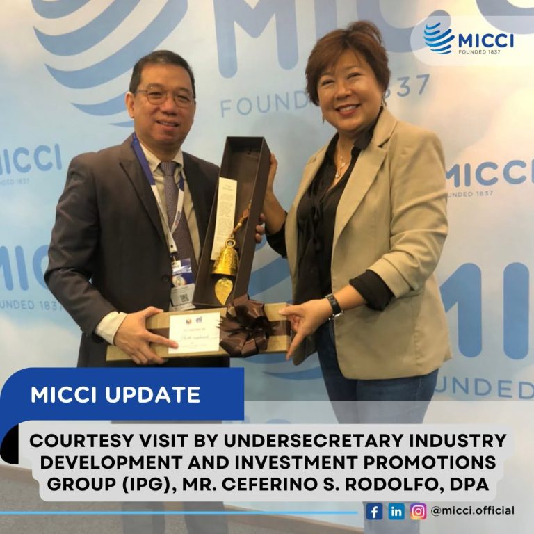 COURTESY VISIT BY UNDERSECRETARY INDUSTRY DEVELOPMENT AND INVESTMENT PROMOTIONS GROUP (IPG), MR. CEFERINO S. RODOLFO, DPA